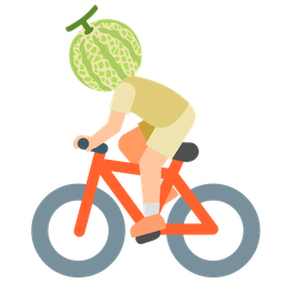 bicycle and melon