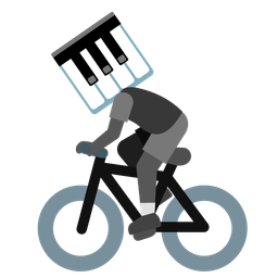 bicycle and musical keyboard