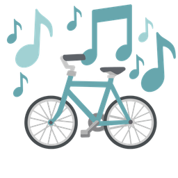 bicycle and musical notes