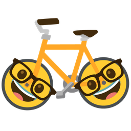 bicycle and nerd face