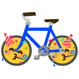 bicycle and partying face