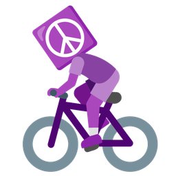 bicycle and peace symbol