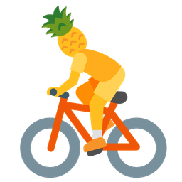 bicycle and pineapple