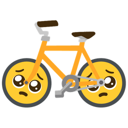 bicycle and pleading face