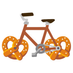 bicycle and pretzel