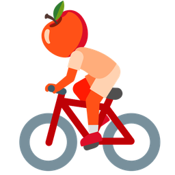bicycle and red apple