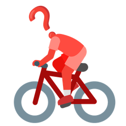 bicycle and red question mark