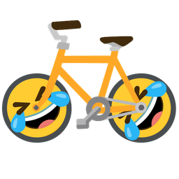 Bicycle and Rolling on the floor laughing