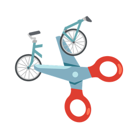 bicycle and scissors