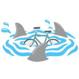 bicycle and shark