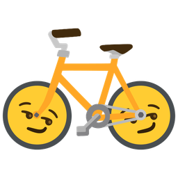 bicycle and smirking face