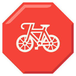 bicycle and stop sign