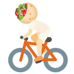 bicycle and stuffed flatbread