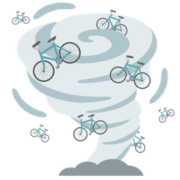 bicycle and tornado