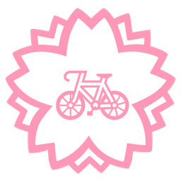 bicycle and white flower