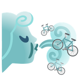 bicycle and wind face