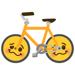 bicycle and woozy face