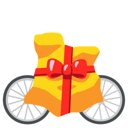 bicycle and wrapped gift