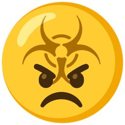 biohazard and angry face