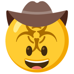 biohazard and cowboy hat face