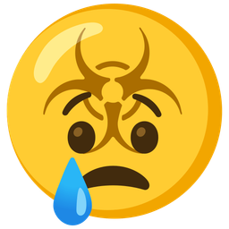 biohazard and crying face