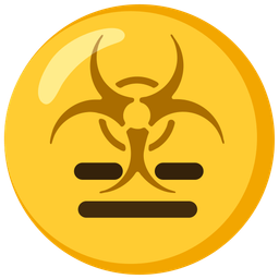 biohazard and expressionless face