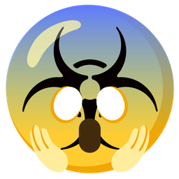 biohazard and face screaming in fear