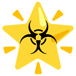 biohazard and glowing star