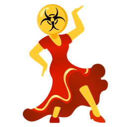 biohazard and high-heeled shoe