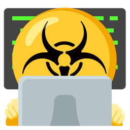 biohazard and laptop