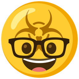 biohazard and nerd face