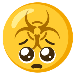 biohazard and pleading face