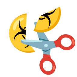 biohazard and scissors