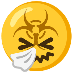 biohazard and sneezing face