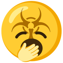 biohazard and yawning face