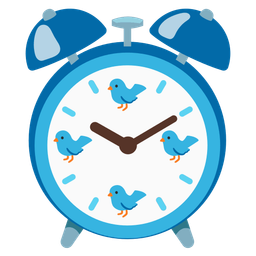 bird and alarm clock