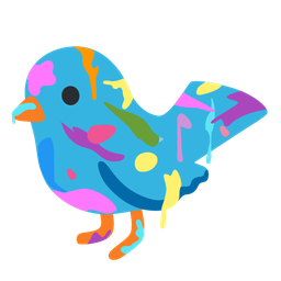 bird and artist palette