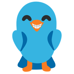 Bird and Beaming face with smiling eyes