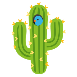 bird and cactus