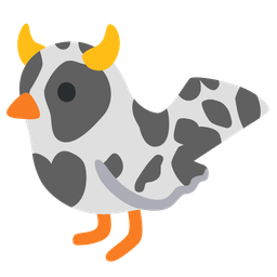 bird and cow face
