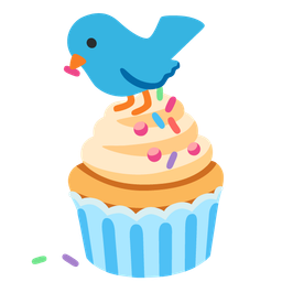 bird and cupcake
