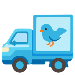 bird and delivery truck