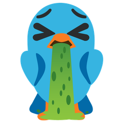 bird and face vomiting