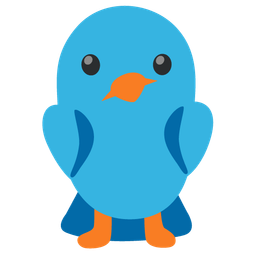 bird and face with diagonal mouth