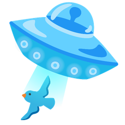 bird and flying saucer