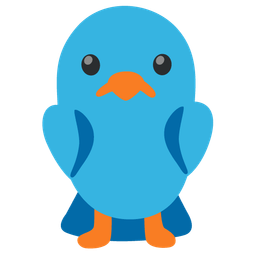 bird and frowning face