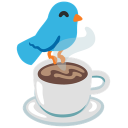 bird and hot beverage