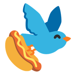bird and hot dog