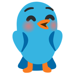 Bird and Kissing face with closed eyes