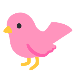 bird and pink heart